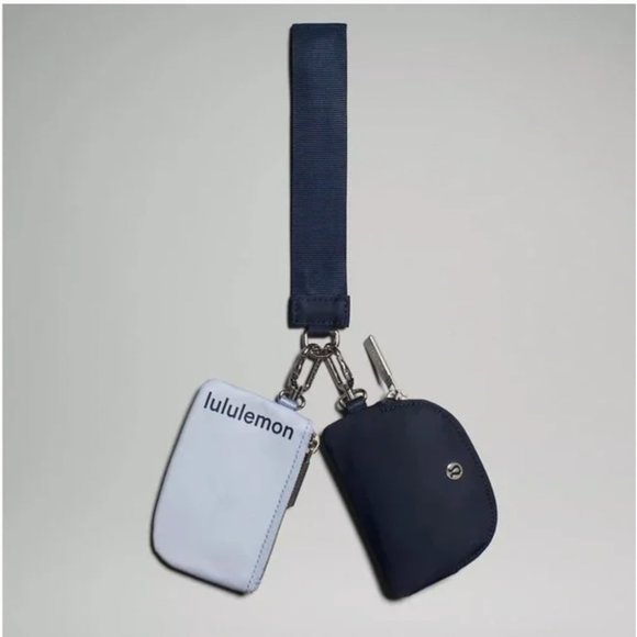 lululemon athletica Handbags - NWT Blue Linen / True Navy lululemon Dual Pouch Wristlet